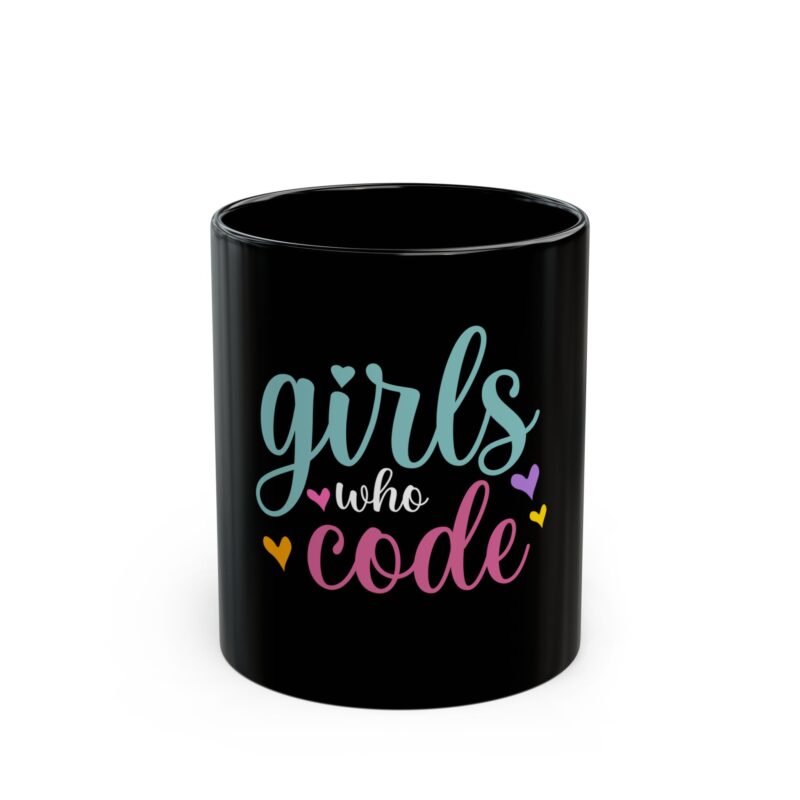 "Girls Who Code" mug for female programmers and tech enthusiasts